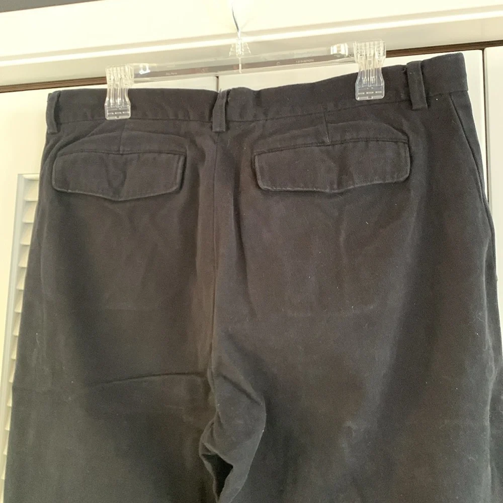 Banana Republic Dawson Black Cotton Chino Pants Men’s Flat Front Size 36 x 30